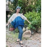 ราคา เสื้อมัดย้อม ผ้าฝ้าย ทรงค้างคาวเหลี่ยม ฟรีไซส์ (20274161451)