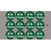 ราคา ขายส่งยกโหล 12pcs sticker chang beer สติกเกอร์ เบียร์ช้าง งานออฟเซ็ทแท้ กันน้ำ กันแดด (20491018469)