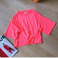 ราคา เสื้อครอปสีนีออน สะท้อนแสง คอวี Oversize (18499608761)