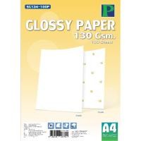 ราคา Hi jet กระดาษโฟโต้ ผิวมัน Inkjet Glossy Photo Paper มีลายน้ำ 130 แกรม A4 100 แผ่น (20476076327)