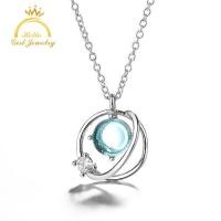 ราคา สวัสดีสาวเครื่องประดับแฟชั่นโซ่ไพลินดาวเคราะห์ไพลินกระดูกไหปลาร้าจี้สร้อยคอ (8898851506)