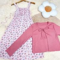 ราคา ส่งฟรี New เดรสพร้อมเสื้อคลุม แบบยาววว (20249791916)