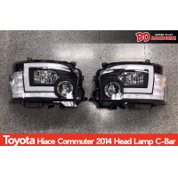 ราคา ไฟหน้า รถตู้ hiace commuter 2014 2015 2016 2017 2018 Projector black led C bar โคมดำ (17451183223)