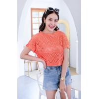 ราคา เสื้อลูกไม้ซีทรู เสื้อลูกไม้Summer เสื้อลูกไม้เกาหลี เสื้อลูกไม้สาวไซส์เล็ก (12575042791)