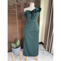 ราคา ชุดราตรียาว เกาะไหล่ระบาย ชุดออกงานสาวอวบ ชุดเดรสสาวอวบ เดรสไปงานแต่ง ชุดเพื่อนเจ้าสาว ผ้ามิลิน สาวอวบ คนอ้วน plus size (17083910030)