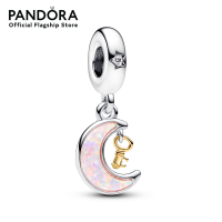 ราคา Pandora Moon and key sterling silver and 14k gold plated dangle with clear cubic zirconia and pink lab created opal เครื่องประดับ จี้ชาร์ม ชาร์มสีเงิน ชาร์มสร้อยข้อมือ ชาร์มแพนดอร่า (20662818784)