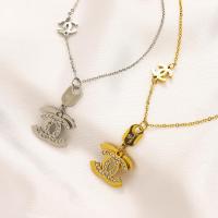 ราคา ZN สร้อยคอ แสตนเลส อักษร CC สีทองเพชร แบรนด์ชาแนล หรูหรา แฟชั่นผู้หญิง (17751755612)