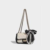 ราคา David Bella กระเป๋าผู้หญิงกระเป๋าโซ่ด้ายปักลายกระเป๋าสะพายไหล่ย้อนยุคแนวแฟชั่นกระเป๋าสะพายข้าง (17334255607)