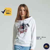 ราคา Mc JEANS เสื้อกันหนาว ผู้หญิง เสื้อ แขนยาว เสื้อ ฮู้ด mc MC BIKE สีขาว รูปทรงสวยคลาสสิค MJHP118 (18263421657)