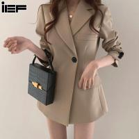 ราคา IEF สูท สี ขาว หญิง เสื้อสูทผู้หญิงบางเวอร์ชั่นเกาหลี Ins ย้อนยุคสีกากีแจ็คเก็ตหลวม เสื้อสูทหญิง2023 (14907632536)