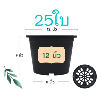 ราคา กระถางต้นไม้ 12 นิ้ว 5 ใบ กระถางต้นไม้พลาสติก กระถาง กระถางแคตตัส กระถางพลาสติก สีดำ สีขาว ราคาส่ง (12165399115)