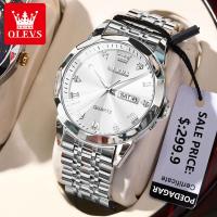 ราคา ประกัน 1 ปี OLEVS ของแท้ นาฬิกา ผู้ชาย สายสแตนเลส กันน้ํา สีเงิน นาฬิกาข้อมือผู้ชาย (18569523533)