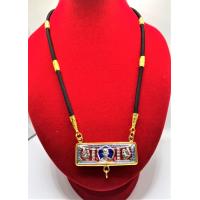 ราคา สร้อยพระ สร้อยคอ สร้อยเชือก หัวจรวดชุบทองไมครอน ยาว 24 นิ้ว คล้องหัวเลสหลวงพ่อรวย ไตรมาส 59 รวย รวย รวย ลงยาสีแดง (11849899995)