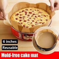 ราคา เค้กเบเกอรี่เครื่องมือใช้งานง่ายแม่พิมพ์ที่รองเค้กกระป๋องเค้กLiner Non Stickสำหรับถาดอบแผ่น6นิ้ว8นิ้วสีกากีรอบที่รองเค้กS (5509850653)