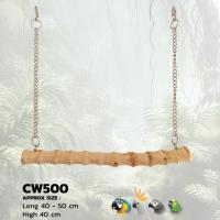 ราคา Classica ชิงช้านก ทำจากไม้กาแฟธรรมชาติ มาคอว์ เกรย์ กระตั้ว อิเล็คตัส CW500 ไม้ยาว40 50cm โซ่ยาว 40cm (16935203599)