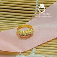 ราคา แหวนเ แหวนพชรซีกเพชรเรียง 066 รุ่นเคลือบทองหนาพิเศษ แหวนสวยๆ แหวนแฟชั่น แหวนทองชุบ แหวนทองสวย แหวนหนัก 2 สลึง (11069282028)