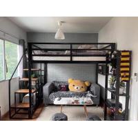 ราคา เตียง 2 ชั้น เตียงเหล็กข้างล่างโล่ง เตียงชั้นลอย รุ่นบันไดเดินขึ้นขนาด 3 5 ฟุต 5 ฟุต 6 ฟุต ส่งฟรี กทม ปริมณฆล (19566471347)
