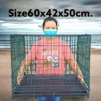 ราคา ขนาดกรงพับ 89 x 62 x 75 เซนฯ กรงเหล็กกรงหมาพับขนาดใหญ่ กรงพับกันสนิม กรงสุนัข ขนาดใหญ่ พร้อมถาดรองมูล พับเก็บได้ (20257127941)