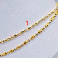 ราคา สร้อยคอ 2 กษัตริย์ สร้อยคองางทองเหลือง 925 ลายเม็ดข้าวตัด ลายสวย (20804331062)