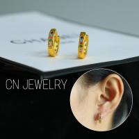 ราคา มาใหม่ JJ08 ห่วงพลอยนพเก้า12mm ต่างหูเพชรCZ ต่างหู ตุ้มหู ต่างหูหุ้มทอง ฟรีตลับทองทุกคู่ (7339968772)