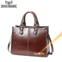 ราคา รอยัลBaggerกระเป๋าถือสำหรับผู้หญิงสาวหนังวัวแท้สุดฮอตแฟชั่นไหล่สะพายกระเป๋ายอดจับกระเป๋าR Etroลำลองสำนักงานพรรคกลางแจ้ง (821094350)