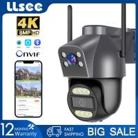 ราคา LLSEE ICSEE กล้องวงจรปิดไร้สายกลางแจ้ง PTZ 8MP 4K บ้านกล้องวงจรปิด WIFI เชื่อมต่อโทรศัพท์มือถือ การติดตามมือถือ การมองเห็นกลางคืนที่มีสีสัน พูดคุยสองทาง กันน้ำ (20439814558)