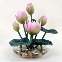 ราคา แจกันดอกบัวประดิษฐ์ ดอกบัวบูชาพระ ดอกบัวปลอมพร้อมแจกัน (20632852897)