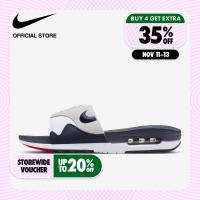 ราคา Nike Mens Air Max 1 Slides Shoes White (19668701558)