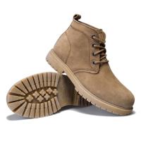 ราคา รองเท้าบูทมาร์ตินสไตล์อังกฤษสำหรับฤดูใบไม้ผลิรองเท้าบูททะเลทรายสำหรับผู้ชายรองเท้าทำงานพื้นยาง TPR หนังแท้สำหรับผู้หญิงรองเท้าแฟชั่นหุ้มข้อแบบหนังกลับสำหรับทำงานหัวใหญ่ (826572104)