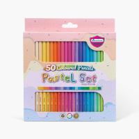 ราคา ีสีไม้ MasterArt ดินสอสีไม้ แท่งยาว 50 สีพาสเทล จำนวน 1 กล่อง (19514847007)