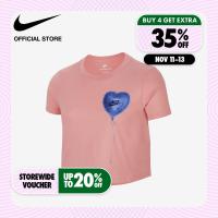ราคา Nike Girls Crop Air Balloon Tee Coral Chalk ไนกี้ เสื้อยืดเอวลอยเด็กหญิง Air Balloon สีคอรัลชอล์ค (19478552858)