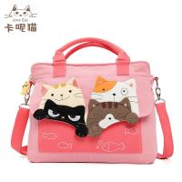 ราคา ภาพประกอบจากญี่ปุ่น Kine กระเป๋าสะพายข้างสะพายไหล่แบบถืออเนกประสงค์ผ้าใบสำหรับผู้หญิงแฟชั่นผ้าต่องานแฮนด์เมดลายแมวซ้อนกันสำหรับคุณแม่ (19225844369)