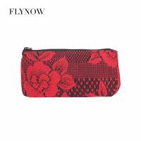 ราคา FN BAG กระเป๋าอเนกประสงค์ Coin Purses Pouches 1308 24049 ผ้าลูกไม้สีแดง (9532198307)