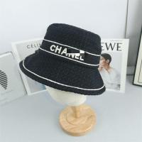 ราคา พร้อมส่ง หมวกชาแนล หมวกบัคเก็ต หมวก bucket สีขาว ดำ สไตล์เกาหลี หมวกบักเก็ตปีกแคบ งานปักอักษรch a nelหมวกผู้หญิง (12718321097)
