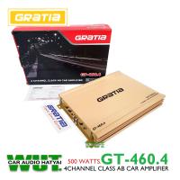 ราคา GRATIA เพาเวอร์แอมป์ 4CH Class AB ขับลำโพงเสียงกลางแหลมลำโพง กำลังขับ 500วัตต์ Watts GRATIA รุ่น GT 460 4 (12491029373)