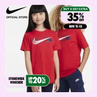 ราคา Nike Girls Core Brandmark 2 Tee University Red (20472971458)