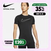 ราคา Nike Mens Pro Dri FIT Tight Fit Short Sleeve Top Black เสื้อแขนยาวผู้ชายทรงรัดรูป Nike Pro Dri FIT สีดำ (10126345254)