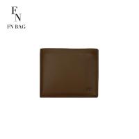ราคา FN LEATHER BAG กระเป๋าสตางค์หนังแท้ กระเป๋าสตางค์ผู้ชาย กระเป๋าสตางค์พับสั้น Genuine leather wallet 1304 26057 (20253445436)