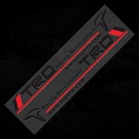 ราคา สติกเกอร์ติดรถยนต์ Toyota TRD ขนาด75ซม 2ชิ้นสติกเกอร์สะท้อนแสงสีเงินกระจกตกแต่งตัวรถ (10441370754)