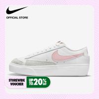 ราคา Nike Womens Blazer Low Platform Shoes White รองเท้าผู้หญิง Nike Blazer Low Platform สีขาว (11074773785)