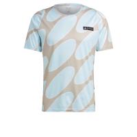 ราคา adidas วิ่ง เสื้อยืด adidas x Marimekko Run Icons 3 Stripes ผู้ชาย สีน้ำเงิน HR8184 (18034902935)