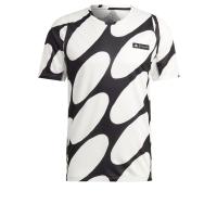 ราคา adidas วิ่ง เสื้อยืด adidas x Marimekko Run Icons 3 Stripes ผู้ชาย สีขาว HR8183 (18034953505)