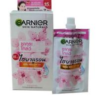 ราคา GARNIER ครีมการ์นิเย่ แบบซอง ขนาดพกพา ฝาหมุน ซากุระโกลว์ ไบรท์คอมพลีท 7 มล ยกกล่อง 6 ซอง (17807477880)