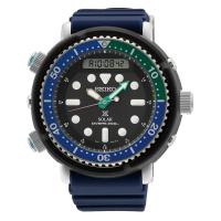 ราคา นาฬิกาข้อมือผู้ชาย SEIKO Prospex Solar Hybrid Diver s Tropical Lagoon Special Edition รุ่น SNJ039P ขนาดตัวเรือน 47 8 มม หน้าปัดสีดำ สายซิลิโคนเสริมสีน้ำเงินกรมท่า (17340522902)