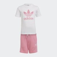 ราคา adidas ไลฟ์สไตล์ ชุดเสื้อยืดและกางเกงขาสั้น Adicolor เด็ก สีขาว HK2969 (17664717841)