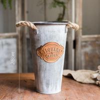 ราคา ร้านดอกไม้แนวสตรีทสไตล์วินเทจทำจากเหล็กถังสูงกระถางดอกไม้ทำเก่าสไตล์ยุโรปอเมริกันสไตล์ญี่ปุ่น (386827797)