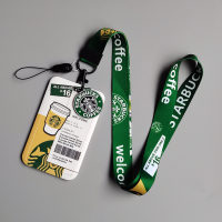 ราคา Cardholder บัตรพนักงานกาแฟแบบพกพาสำหรับผู้หญิงการ์ดโพลีเอสเตอร์สตาร์บัคการ์ดที่ต้องพร้อมสายคล้องบัตรการ์ตูนซองใส่บัตรบัตรที่คลุมเก็ (20054644655)