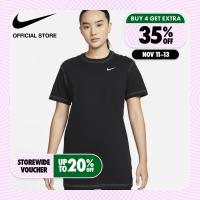 ราคา Nike Womens Sportswear Swoosh Dress Black ไนกี้ เดรสแขนสั้นผู้หญิง Sportswear Swoosh สีดำ (14022236740)