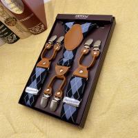 ราคา สายเอี๊ยมแนววินเทจสำหรับผู้ชายสายเอี๊ยมกันลื่นอุปกรณ์เสริมชุดสูทกางเกงสำหรับผู้ชายผู้ใหญ่คนอ้วน6คลิปสไตล์อังกฤษสุภาพบุรุษ (15726315795)