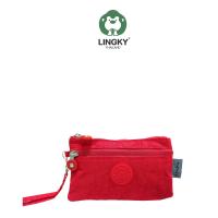 ราคา LINGKY LK2004 กระเป๋าคล้องมือขนาด 7 นิ้ว 2ซิป Wrist bag Coin bag Wallet (17176126678)